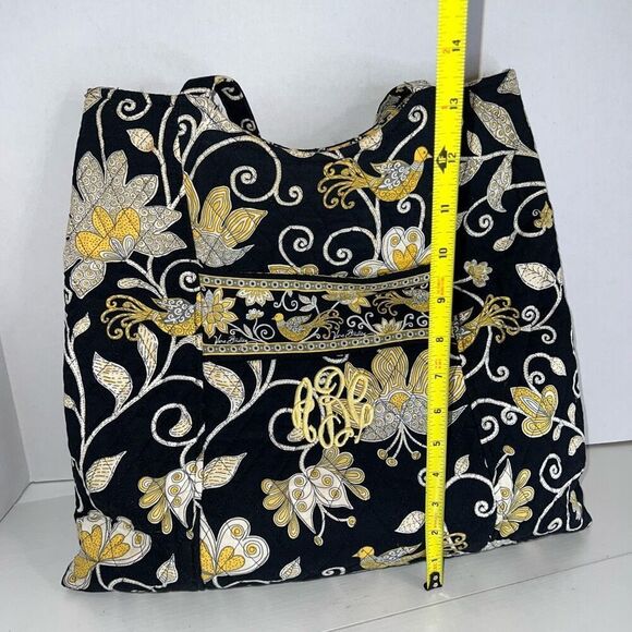 Vintage Vera Bradley Large Tote Bag Shoulder Yellow Bird Retired Embroidered - Picture 3 of 7